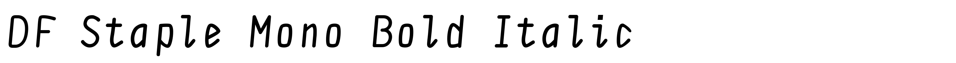 DF Staple Mono Bold Italic